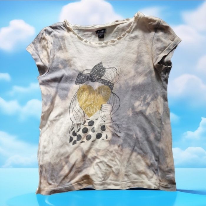 Tshirt Tie&Dye coeur doré