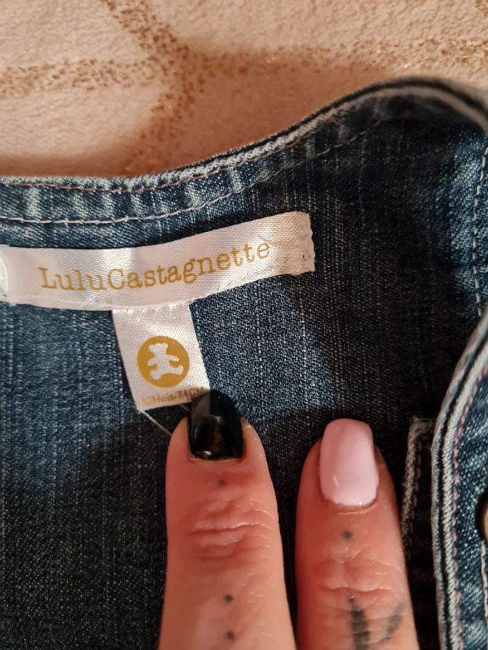 Robe en jeans fille 12 mois lulu castagnette - photo numéro 5