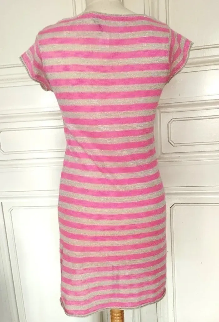 Robe Fine Laine Rose Or TS/M/L - photo numéro 2