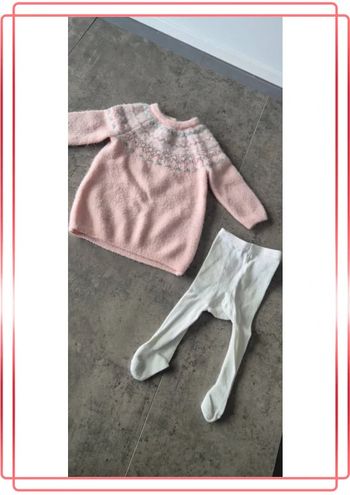 Robe hiver en laine avec collant