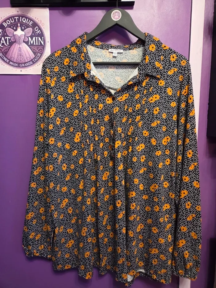 Blouse manches 3/4 T50-52 Anne Weyburn