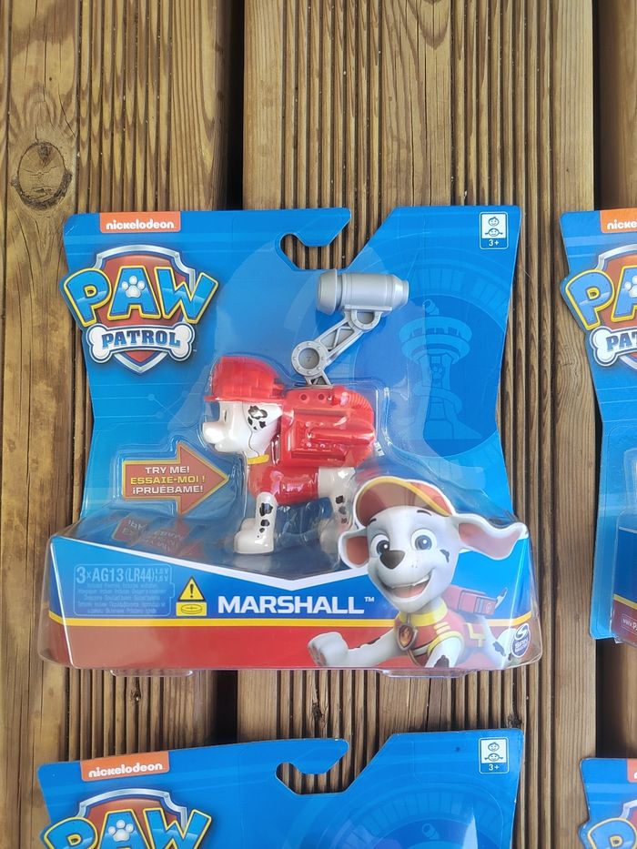 Lot 4 figurines Paw Patrol Pat’Patrouille – Marshall, Chase, Skye, Rubble – Neuf sous blister - photo numéro 4