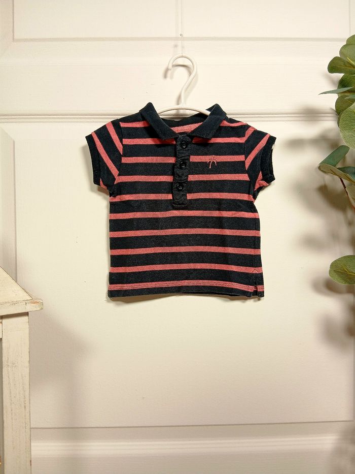 Polo bébé garçon KIABI – 3 mois – Rayé noir et rose