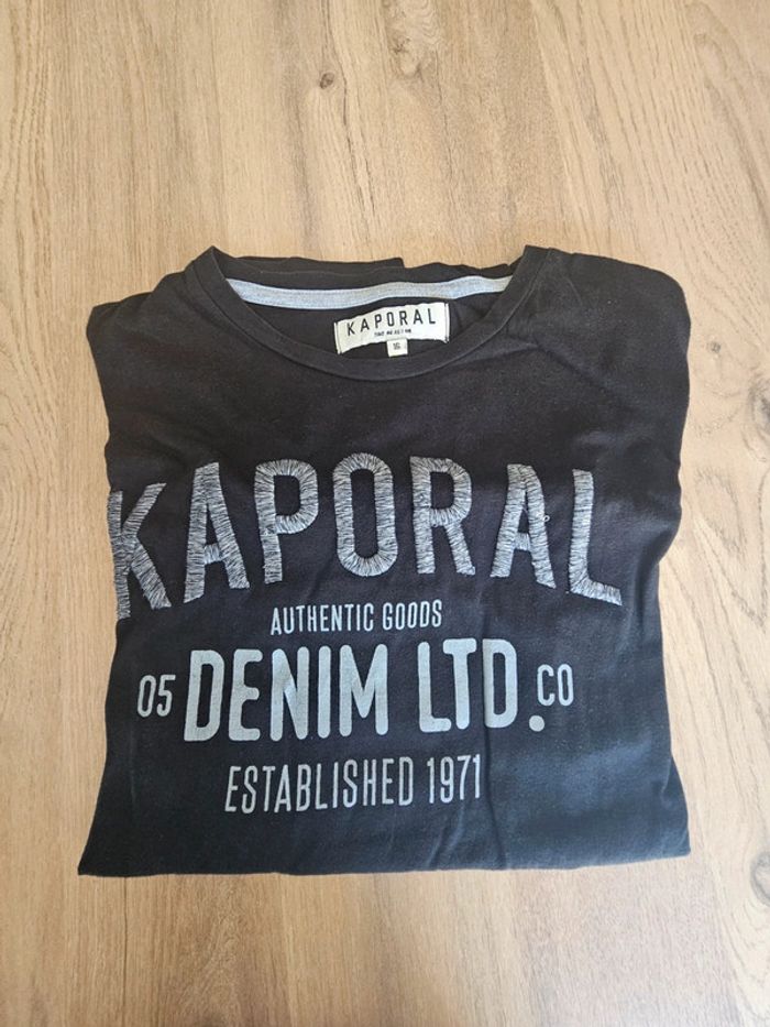 Tee-shirt manche longue taille 16 ans noir kaporal - photo numéro 12