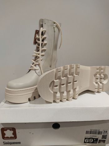 Bottines sinequanone a lacets et fermeture éclair