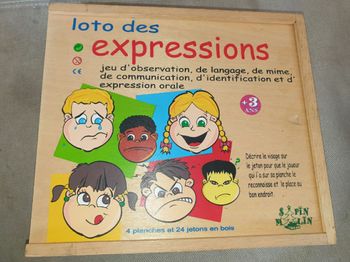 Loto des émotions en bois