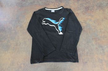 T-shirt noir à manches longues Puma garçon 8 ans