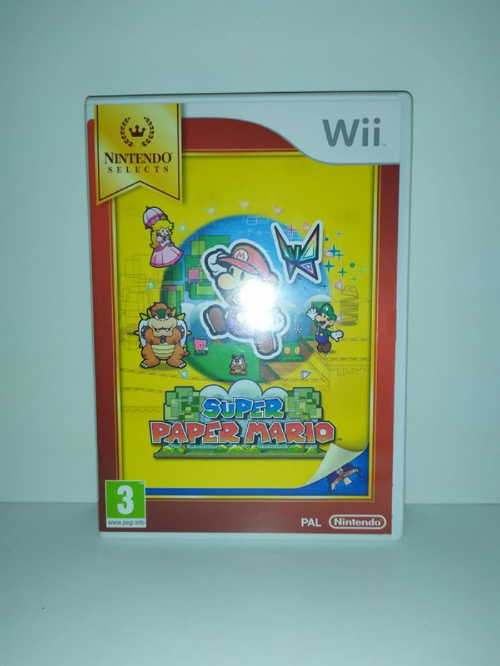 Super paper Mario Nintendo Wii boite + notices PAL FR - photo numéro 1