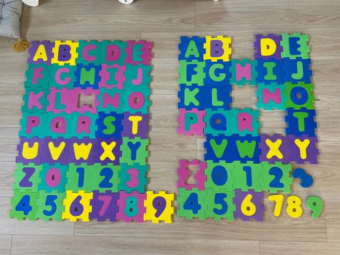Lot 3 tapis mousse alphabets chiffres - photo numéro 2
