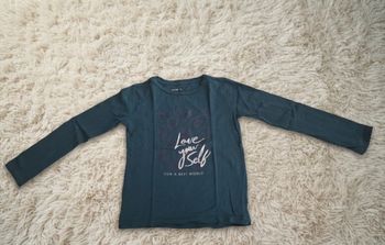 T-shirt manches longues Gémo - Vert canard
