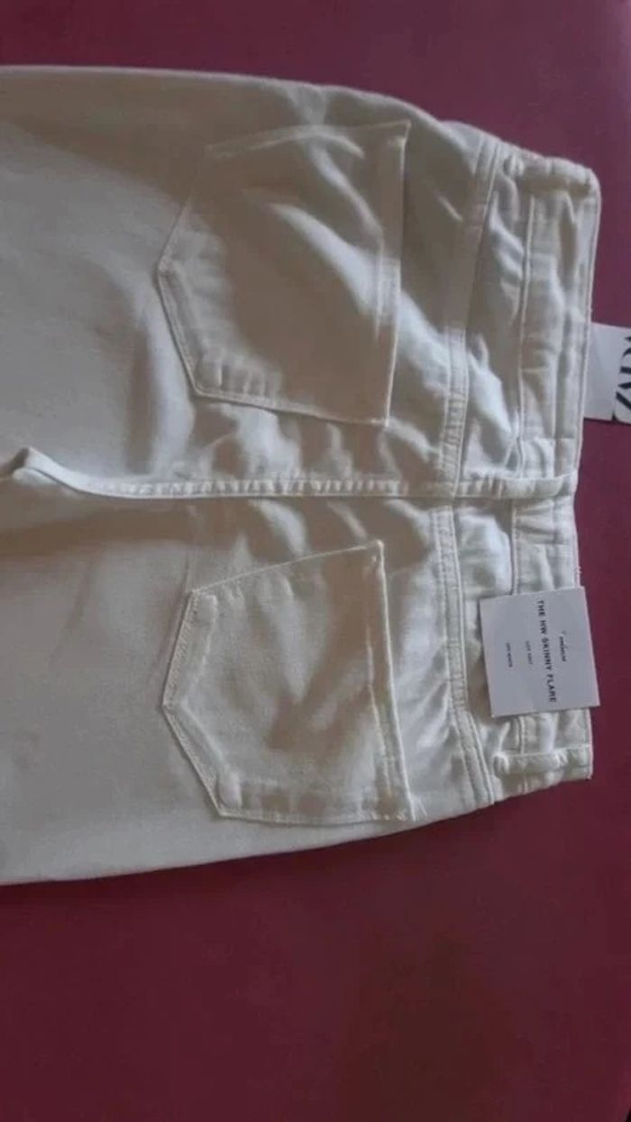 Jean blanc pattes d'éléphant Taille 34 - photo numéro 7