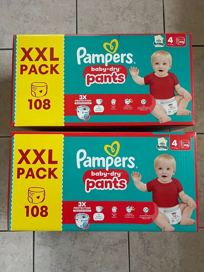216 couches culotte taille 4 Pampers baby dry Pants xxl pack
