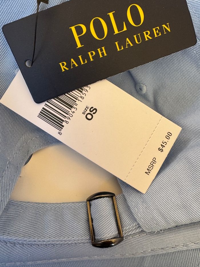 Casquette Ralph Lauren bleu clair neuve - photo numéro 4
