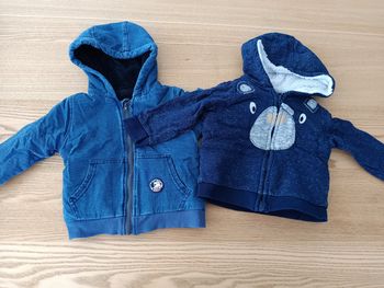 Lot de 2 gilets influx 12 mois avec intérieur moumoute 