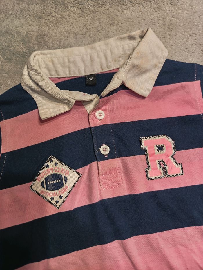 polo rose mchs longs 4 ans réf 227 B7 - photo numéro 4