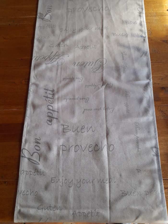 Lot de 2 chemins de table gris jacquard - photo numéro 5