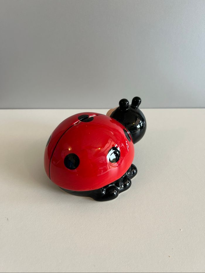 Tirelire coccinelle céramique – déco enfant - photo numéro 2