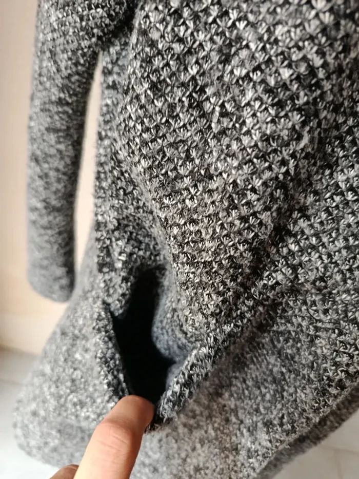 Manteau long gris 100% polyester Femme Taille M Minsk - photo numéro 2