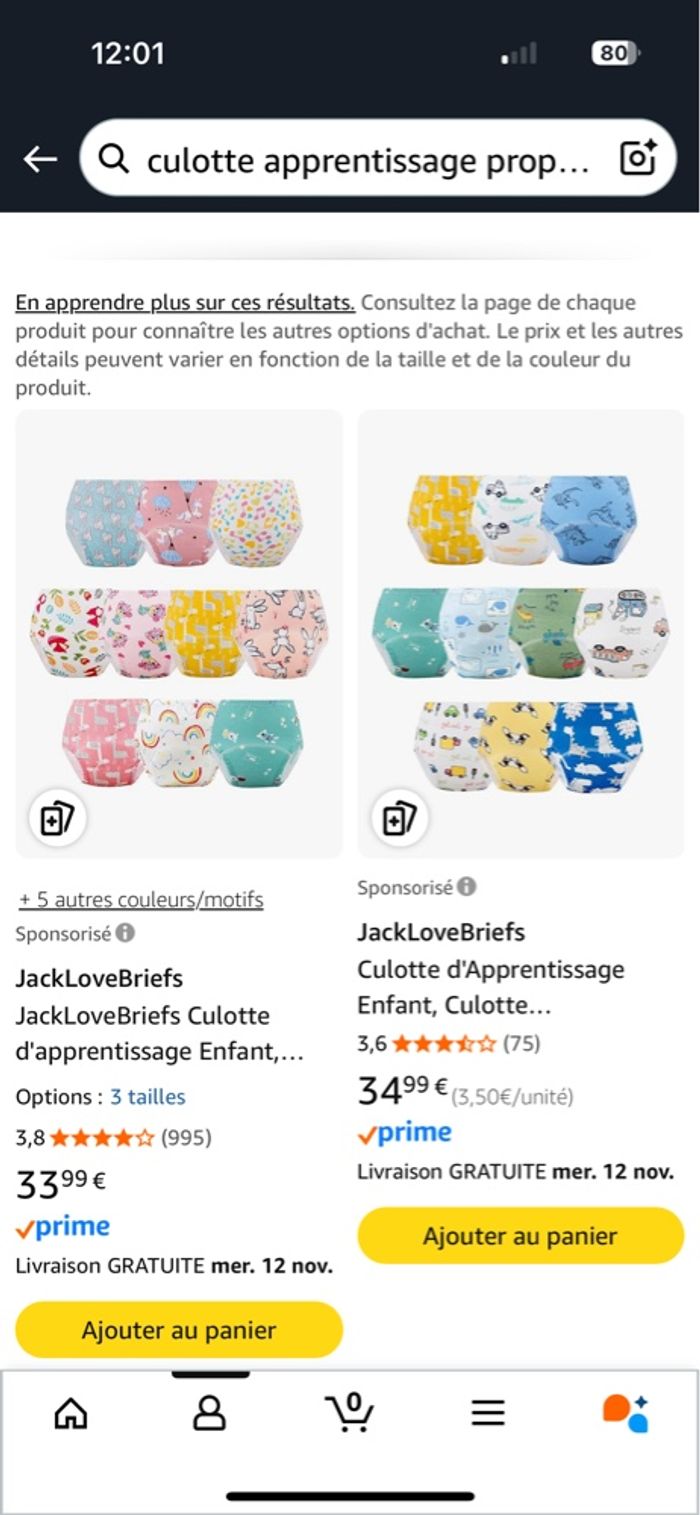 Lot 10 culottes de propreté - photo numéro 2