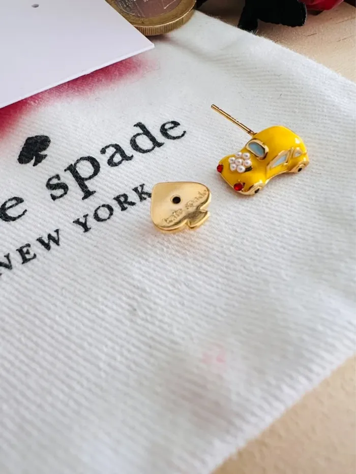 🚗 Boucles d’oreilles Kate Spade New York – Voiture jaune - photo numéro 4