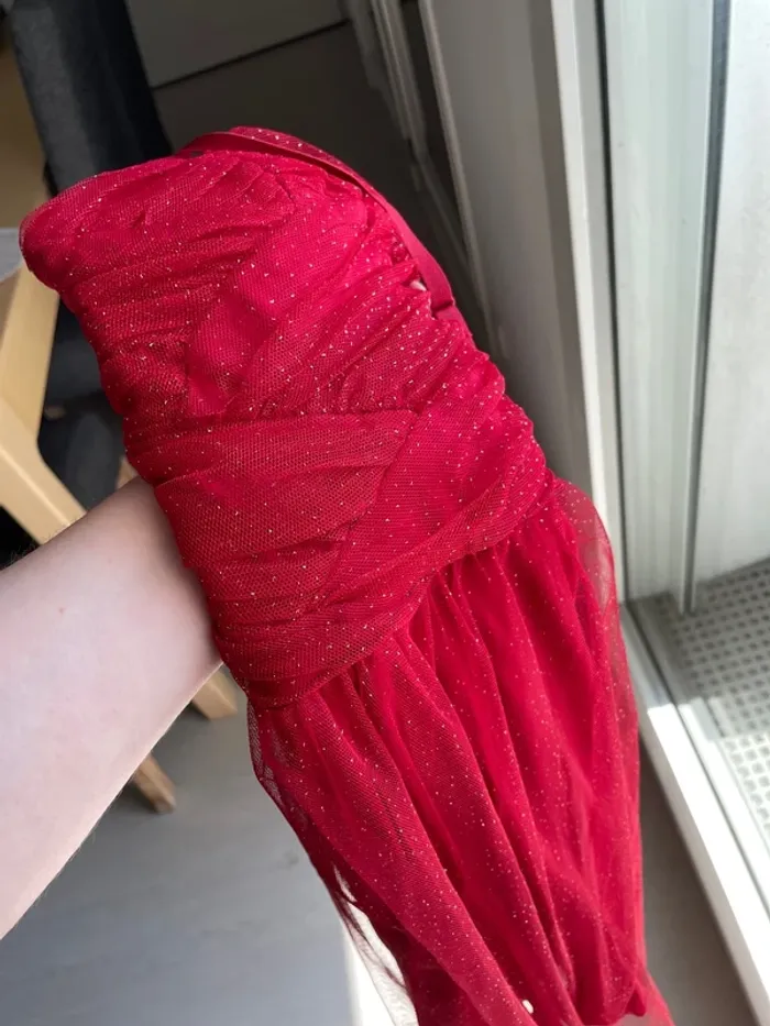 Robe de soirée rouge scintillantes - taille 38 - photo numéro 8