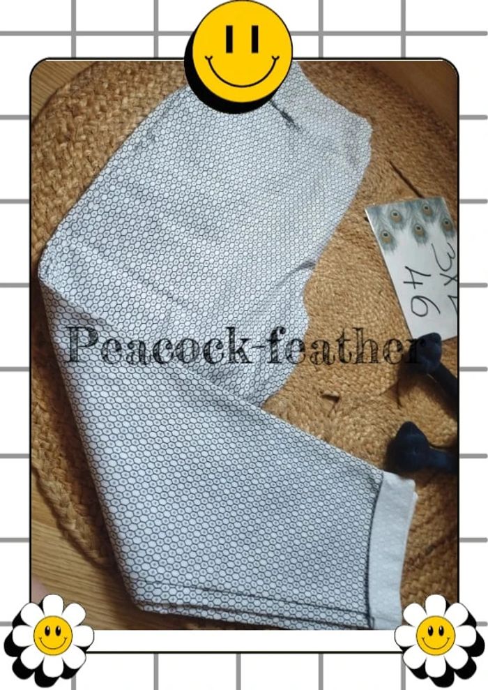 Pantalon blanc imprimé neuf 46 - photo numéro 7