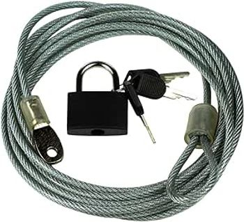 Câble antivol acier 3m + cadenas et 3 clés