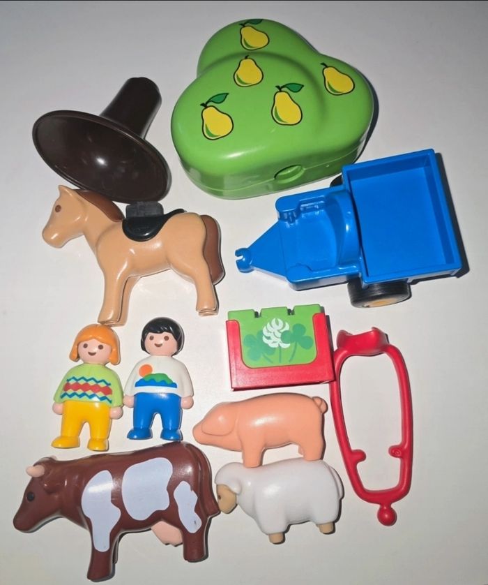 123 playmobil enfants et charrette 6620 complet - photo numéro 2