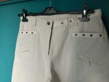 Pantalon en coton écru