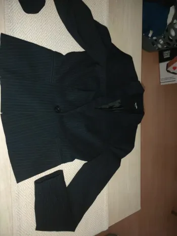 Blazer noir rayé bleu 14 ans xs jennyfer