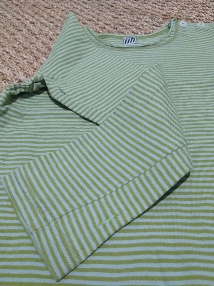 T shirt Lilith rayé vert 6 ans - photo numéro 2