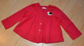 Catimini blouse fushia t.2ans/86cm fille tb état