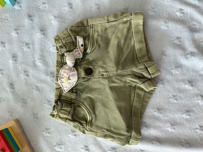 short en jean kaki taille réglable 6 mois gémo - photo numéro 4