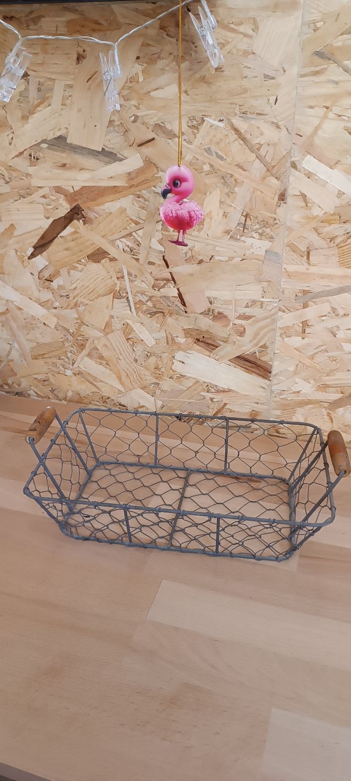 Panier en métal/bois
