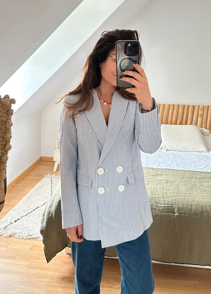 Blazer Rayé Mango Printemps/ été 🐬 - photo numéro 3