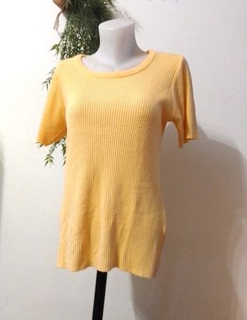 tee shirt épais taille 46/48 bleu bonheur - 100% acrylique