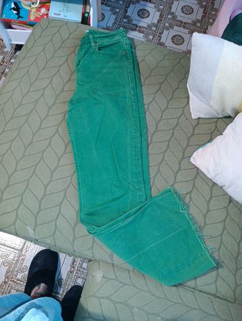 Jean évasé vert zara