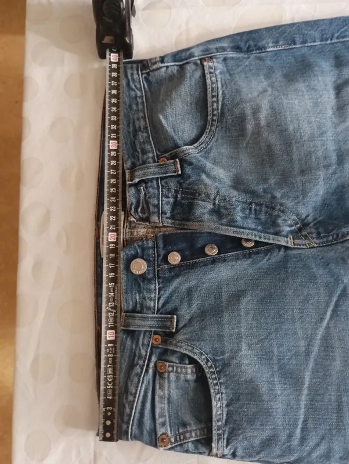 Pantalon jeans homme Levi's 501 taille 40 coupe droite - photo numéro 10
