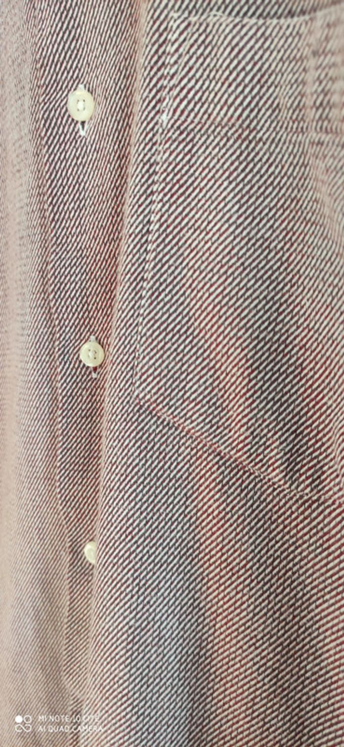 Chemise bordeaux blanc - photo numéro 2