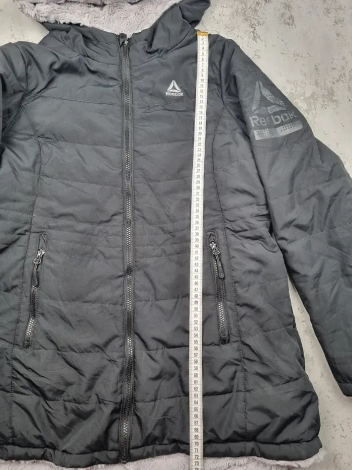 Doudoune Reebok réversible noire/grise taille L Femme (mesures en photos) - photo numéro 5
