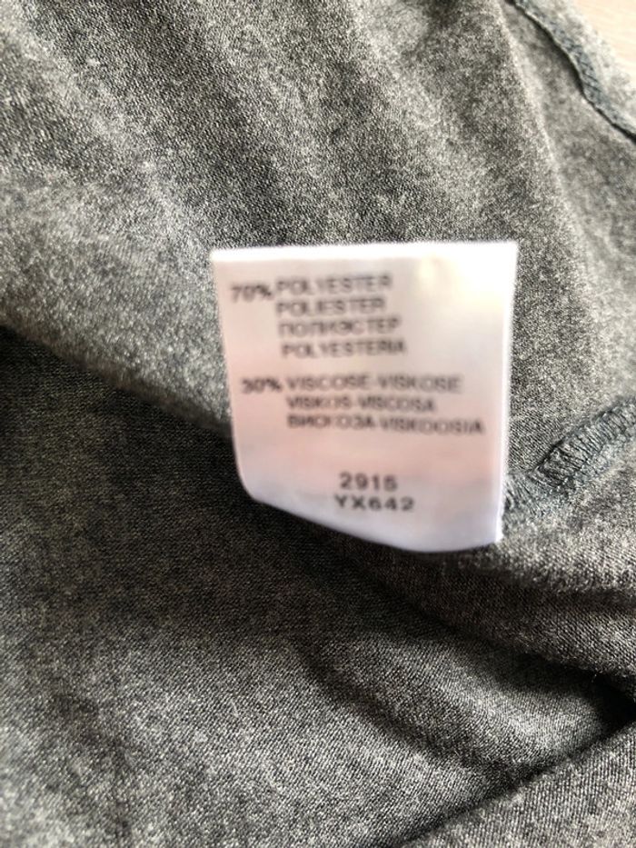 Robe grise décolleté V drapée la redoute taille 34/36 - photo numéro 4