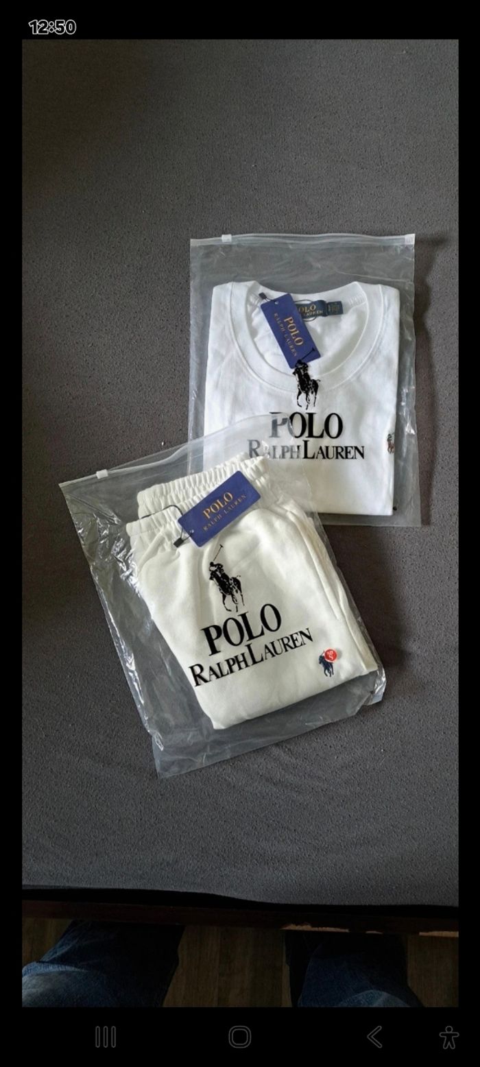 Ensemble Ralph Lauren short blanc et tee-shirt blanc . Taille : S - photo numéro 7