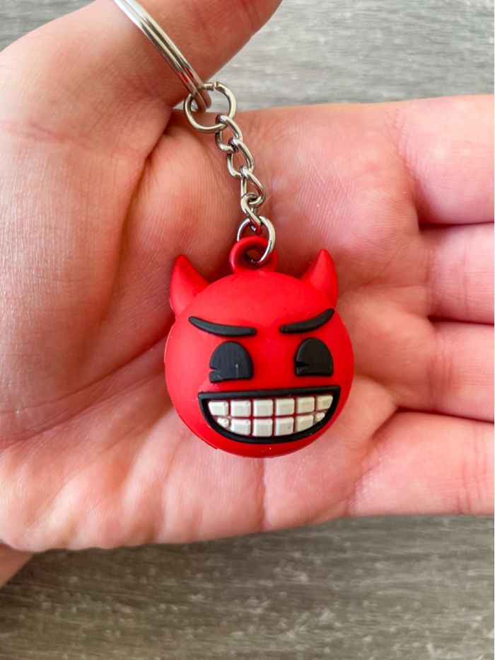 Porte clé emoji diable