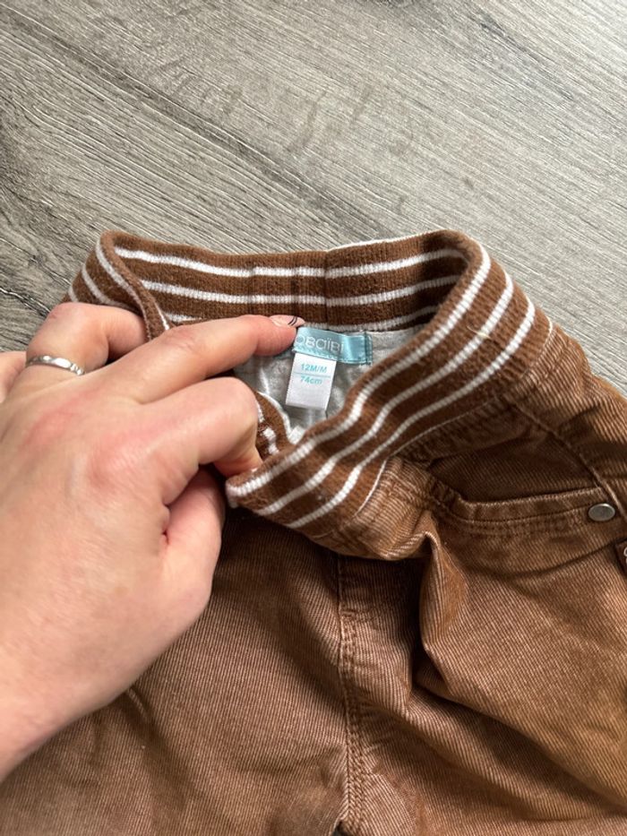 Pantalon velours obaibi 12 mois - photo numéro 2
