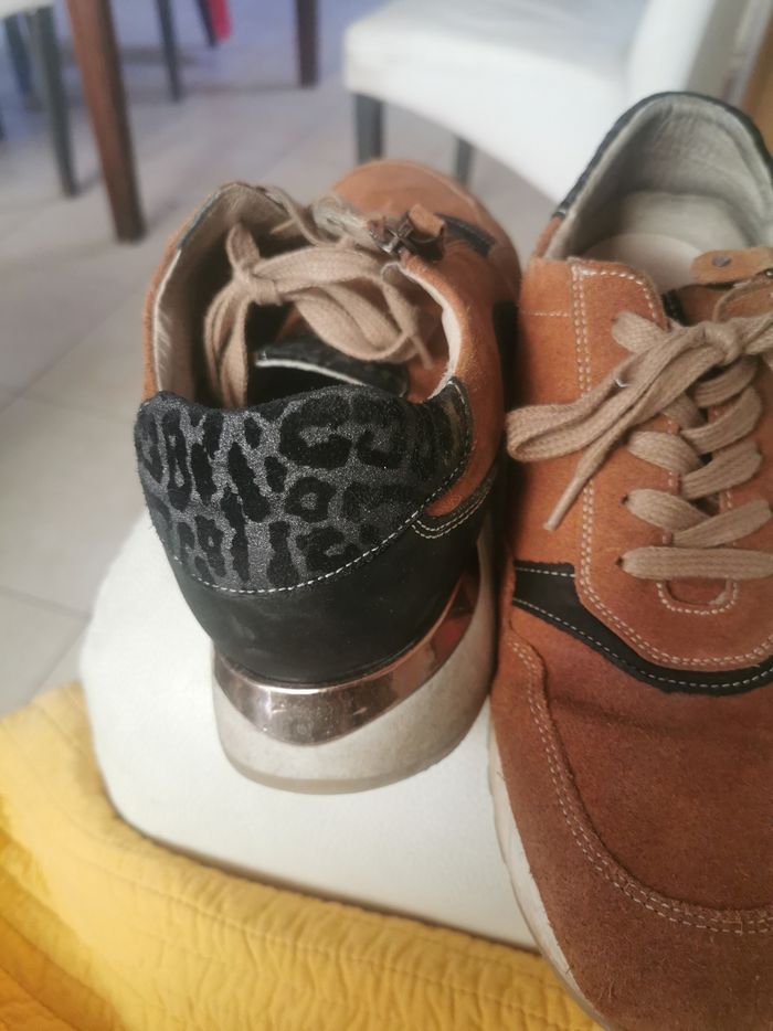 Sneakers croûte de cuir Kiarflex p 41 confort - photo numéro 5