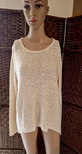 Joli pull paillette grosse maille