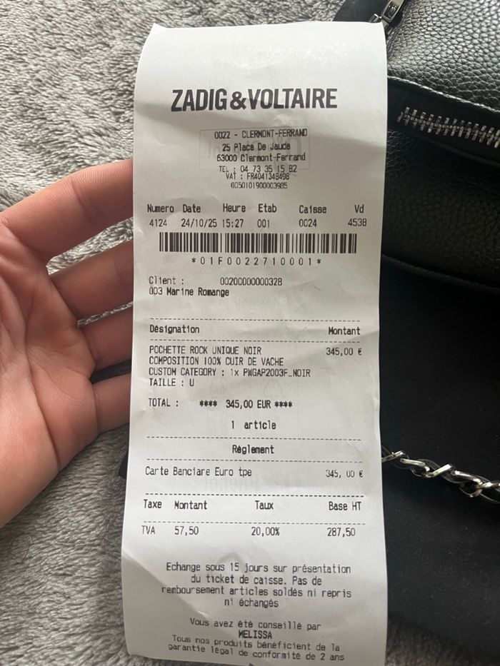 Pochette Zadig et Voltaire Rock Noir - photo numéro 8