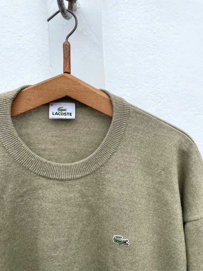 Lacoste wool pullover pull à teneur de laine mens XXL logo brodé - photo numéro 2