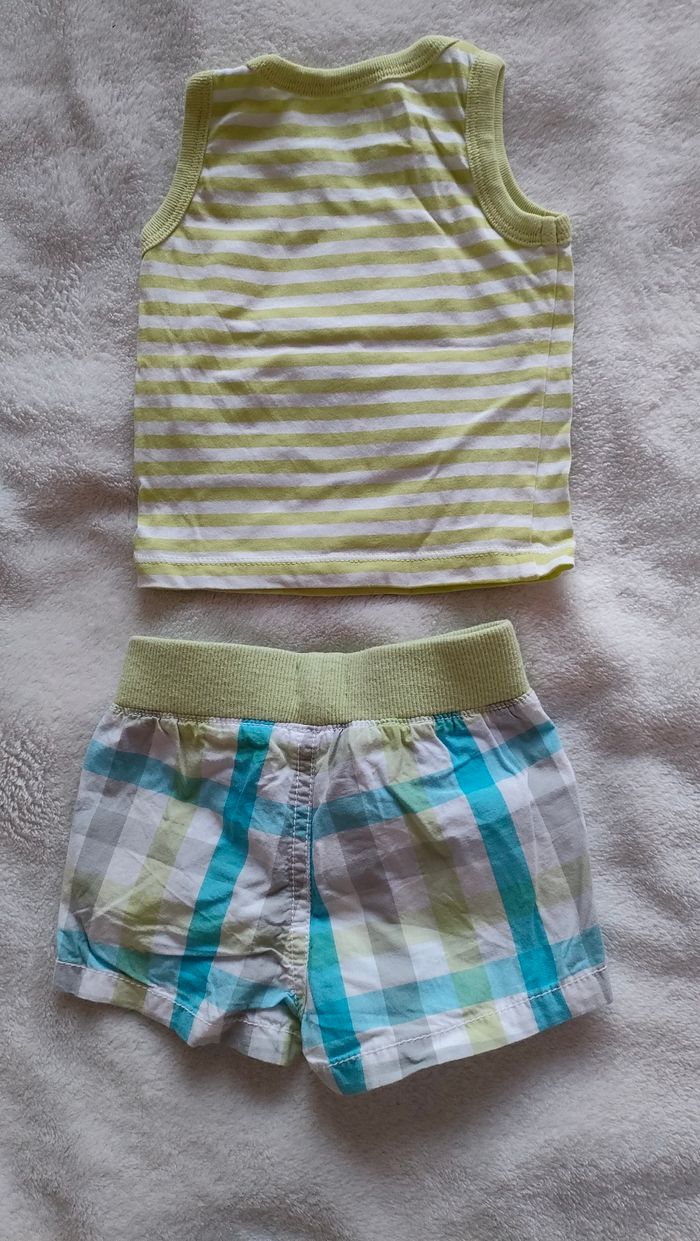 Ensemble short t-shirt 3 mois - photo numéro 2