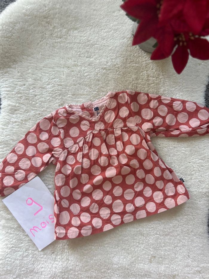 Blouse ML ~ sucre d’orge ~ 9 mois